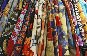 Images Dated 27th August 2007: USA, Closet full of aloha shirts on hangers