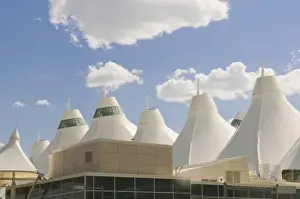 Images Dated 24th June 2008: USA, CO, Denver. Architecture of Denver International Airport designed to resemble