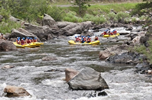 Images Dated 15th July 2012: USA, CO, Fort Collins. Cache le Poudre River popular for summer rafting trips