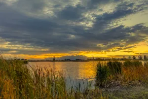 Reed Prints: USA, Colorado, Alamosa. Sunrise over Mount Blanca and lake
