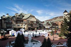 Sport Prints: USA, Colorado, Beaver Creek, Beaver Creek Ski Resort, ice rink