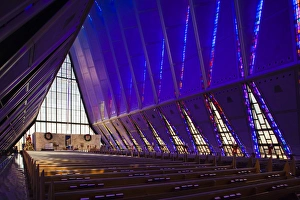 Images Dated 16th December 2011: USA, Colorado, Colorado Springs, United States Air Force Academy, Cadets Chapel