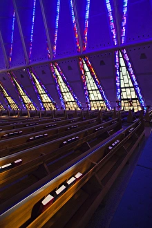 USA, Colorado, Colorado Springs, United States Air Force Academy, Cadets Chapel