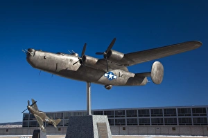 USA, Colorado, Colorado Springs, United States Air Force Academy, sculpture of World