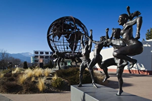 Images Dated 16th December 2011: USA, Colorado, Colorado Springs, United States Olympic Training Center, sculpture