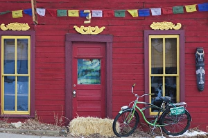 Images Dated 19th December 2011: USA, Colorado, Crested Butte, Tibetan Prayer Flags