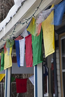 USA, Colorado, Crested Butte, Tibetan Prayer Flags