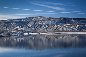Images Dated 20th December 2011: USA, Colorado, Curecanti National Recreation Area, Blue Mesa Reservoir, winter
