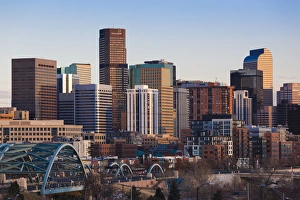 Images Dated 14th December 2011: USA, Colorado, Denver, city view from the west, dusk