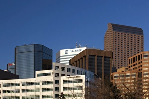 Build Prints: USA, Colorado, Denver, downtown from Civic Center Park