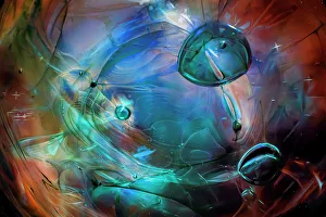 Images Dated 21st May 2022: USA, Colorado, Fort Collins. Abstract of borosilicate glass handmade marble