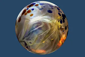 Images Dated 25th October 2022: USA, Colorado, Fort Collins. Borosilicate marble close-up
