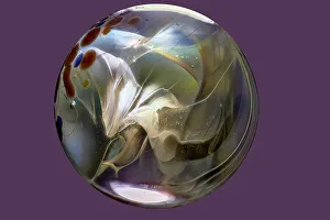 Images Dated 21st December 2022: USA, Colorado, Fort Collins. Borosilicate marble close-up