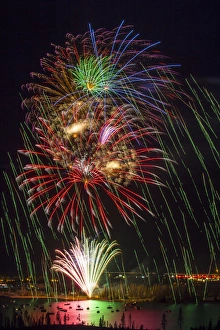 Images Dated 4th July 2013: USA, Colorado, Frisco, Dillon Reservoir. Fireworks display on July 4th. Credit as