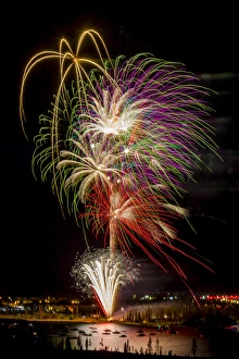 Images Dated 4th July 2013: USA, Colorado, Frisco, Dillon Reservoir. Fireworks display on July 4th. Credit as