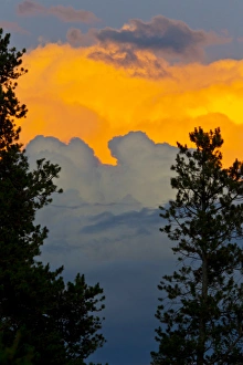 Thunderstorm Prints: USA, Colorado, Frisco. Thunderstorm forming over the Rocky Mountains