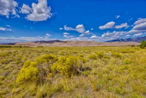 Images Dated 24th September 2018: USA, Colorado, Great Sand Dunes National Park and Preserve. Landscape of plain and dunes