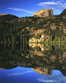 Hallett Peak Prints: USA, Colorado, Hallett Peak reflected on Bear Lake, Rocky Mountains National Park