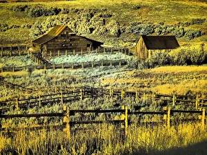 Dallas Divide Prints: USA, Colorado. Infrared of old barn along Last Dollar Road