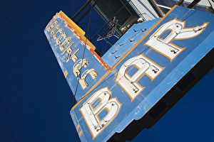 Mine Prints: USA, Colorado, Leadville, sign for the Manhattan Bar