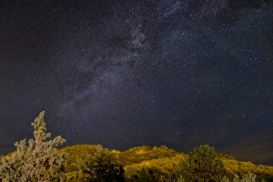 Astronomy Prints: USA, Colorado. Milky Way above mountains