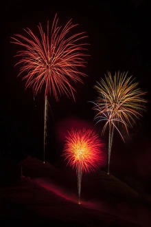 Images Dated 4th July 2014: USA, Colorado, Salida. July 4th fireworks display