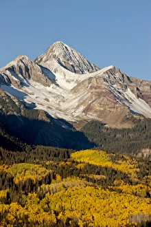 Images Dated 28th September 2012: USA, Colorado, San Juan Mountains. Landscape of Wilson Peak on an autumn morning