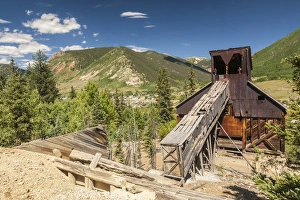 Images Dated 29th July 2015: USA, Colorado, San Juan Mountains. Abandoned mine building above Silverton. Credit as