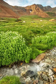 Images Dated 15th November 2021: USA, Colorado, San Juan Mountains. Waterfall cascade