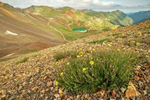 Images Dated 15th November 2021: USA, Colorado, San Juan Mountains. California Pass and Lake Como landscape