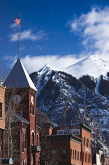 USA, Colorado, Telluride, Main Street buildings