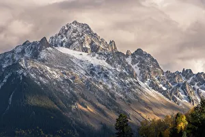 San Juan Mountain Prints: USA, Colorado, Uncompahgre National Forest. Mt Sneffels after autumn snowstorm
