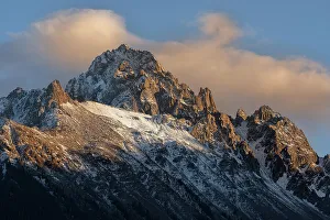 San Juan Mountain Prints: USA, Colorado, Uncompahgre National Forest. Mt Sneffels after autumn snowstorm