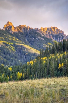 Images Dated 28th September 2009: USA, Colorado, Uncompahgre National Forest, along forest road 858 near Owl Creek Pass
