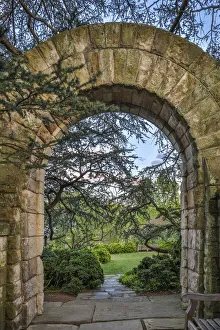 Images Dated 4th November 2021: Usa, District of Columbia. Entrance to the Bishops Garden at the Washington National Cathedral
