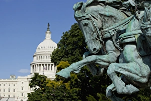 Images Dated 14th June 2009: USA, District of Columbia, Washington, DC, Close up of galloping horse sculpture