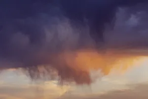Landscape-Scenic Prints: USA, Elephant Butte Lake State Park, New Mexico. Weather condition called Virga