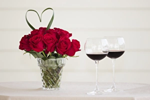 Vase Prints: USA, Florida, Celebration, Wine and Roses