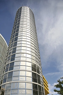 USA, Florida, Miami. The Atlantis Condominium, designed by Arquitectonica in 1982