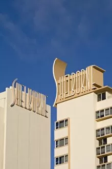 Images Dated 29th December 2006: USA, Florida, Miami Beach: South Beach Art Deco Hotels, Shelburne Hotel Sign