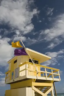 Safety Prints: USA-Florida-Miami Beach: South Beach- Miami Beach Lifeguard Tower