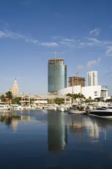 Market Place Prints: USA, Florida, Miami: Downtown from Bayside Marketplace / Morning