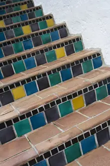 Images Dated 9th January 2007: USA-Florida-Palm Beach: Worth Avenue-Via Mizner Alleyway- Mosaic Steps