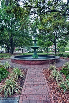 USA, GA, Savannah, Historic District, Lafayette Square