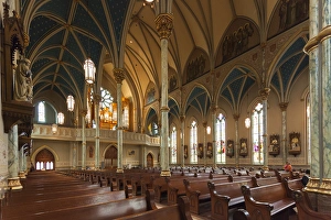 Images Dated 31st October 2013: USA, Georgia, Savannah, Cathedral of St. John the Baptist, interior