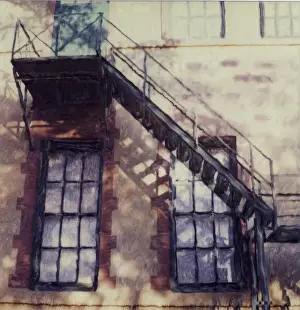 Images Dated 25th September 2007: USA, Georgia, Savannah. Fire Escape on Savannah College of Arts