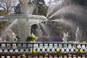 Lauren B Smith Prints: USA, Georgia, Savannah, Forsyth Park fountain, detail