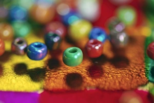 Back Ground Prints: USA, Glass beads give the illusion of floating in air