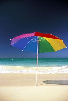 Shade Prints: USA, Hawaii. Colorful umbrella