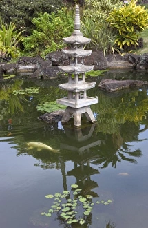Savanah Stewart Prints: USA, Hawaii, Kauai, Chinese garden with Koi. (RF)